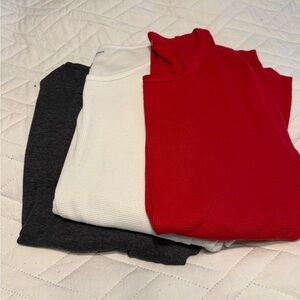 Old Navy Red Waffle Knit Top